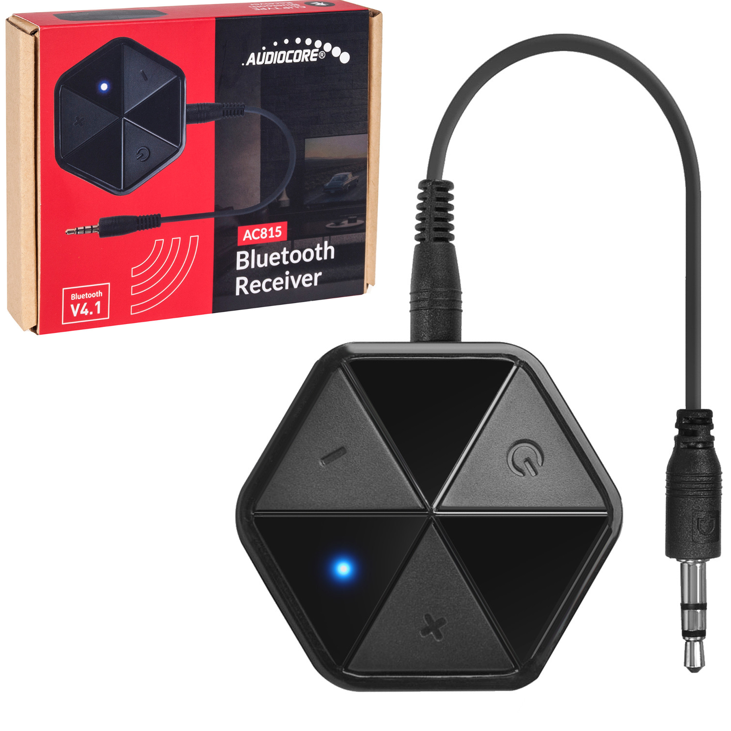 Odbiornik audio bezprzewodowy adapter Aux/Mini-Jack Bluetooth z