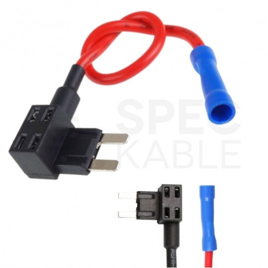 Adapter BYPASS bezpiecznika samochodowego MINI 20A z kablem 12cm AMIO