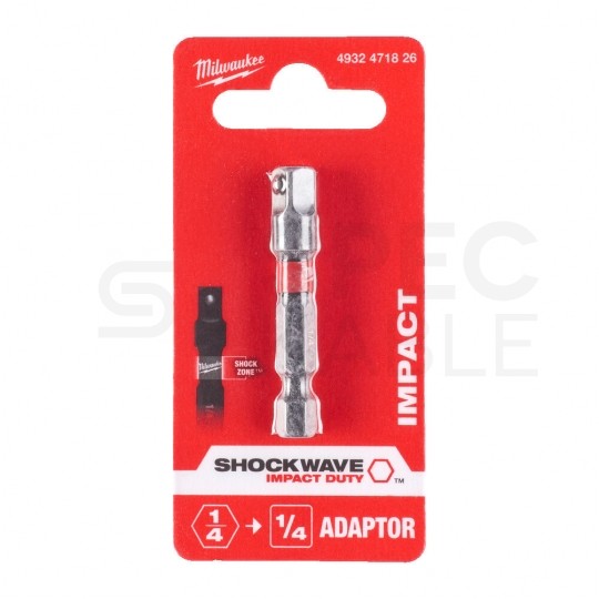 Adapter do bitów i nasadek udarowych 1/4" Hex na 1/4" Kwadrat MILWAUKEE