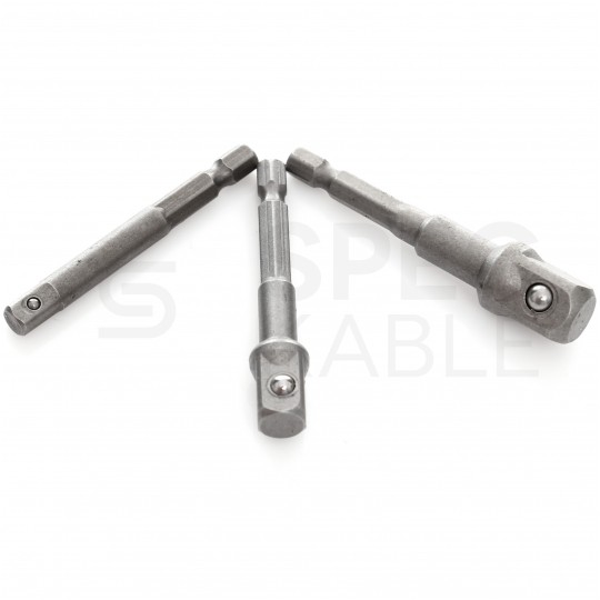 Adapter do kluczy nasadowych 1/4" 3/8" 1/2" 3szt. Kraft&Dele