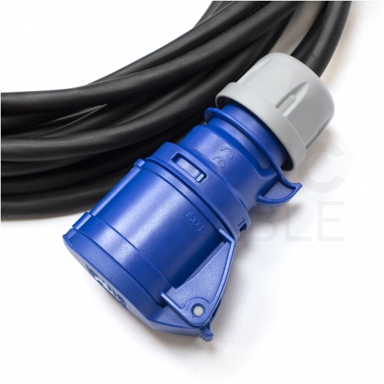 Adapter kempingowy gniazdo 3P 16A / wtyk 2P+Z Uni-Schuko 16A 230V IP44 na kablu OW 3x2,5mm2 0,5m