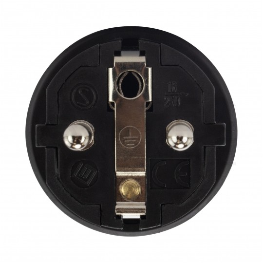 Adapter kempingowy gniazdo 3P 16A / wtyk 2P+Z Uni-Schuko 16A 230V IP44 na kablu OW 3x2,5mm2 0,5m