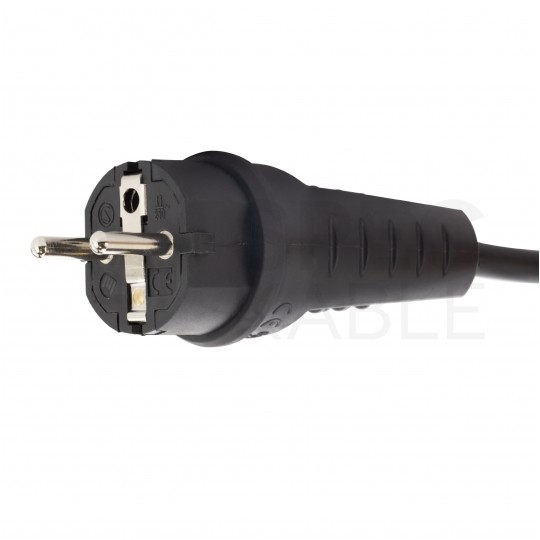 Adapter kempingowy gniazdo 3P 16A / wtyk 2P+Z Uni-Schuko 16A 230V IP44 na kablu OW 3x2,5mm2 0,5m