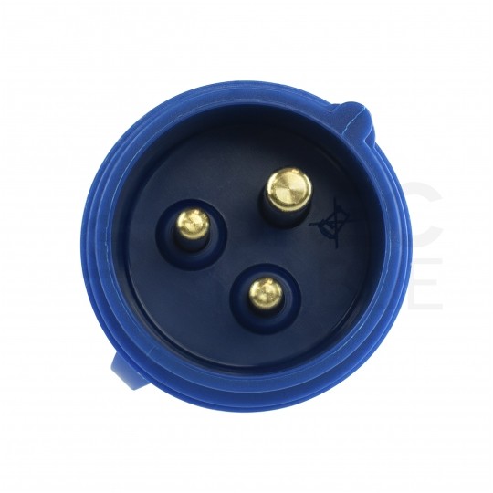 Adapter kempingowy wtyk 3P 16A / gniazdo 2P+Z 16A 230V IP44 na kablu OW 3x2,5mm2 0,5m