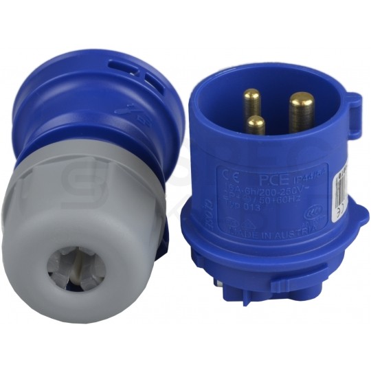 Adapter kempingowy wtyk 3P 16A / listwa zasilająca gumowa 3x 2P+Z 16A 230V IP44 na kablu OW 3x2,5mm2 0,5m