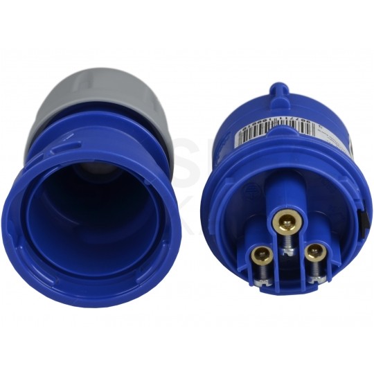 Adapter kempingowy wtyk 3P 16A / listwa zasilająca gumowa 4x 2P+Z 16A 230V IP44 na kablu OW 3x2,5mm2 0,5m