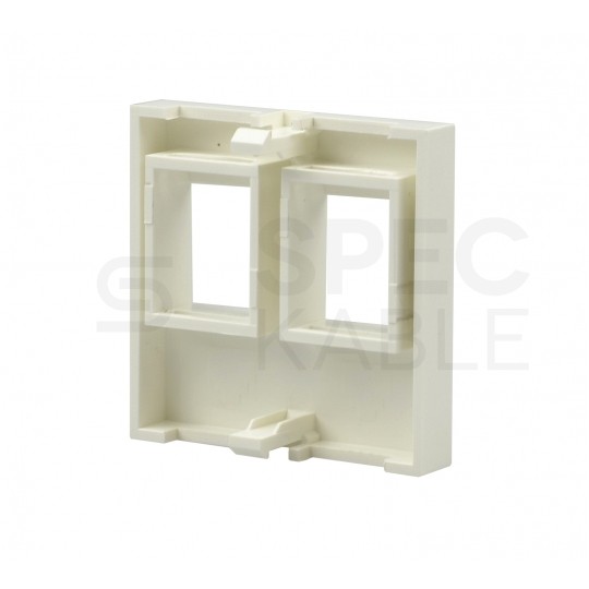 Adapter keystone podwójny 2M 45x45 biały Mediabox NEKU