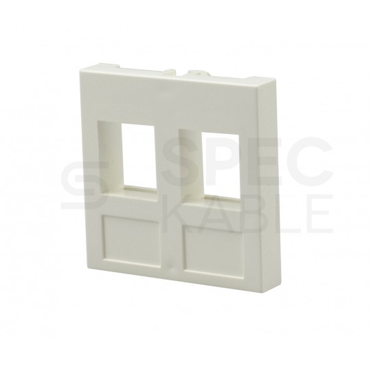 Adapter keystone podwójny 2M 45x45 biały Mediabox NEKU