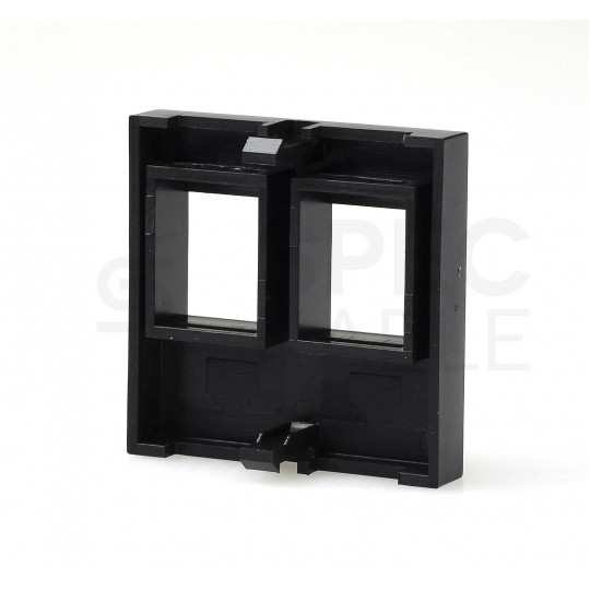 Adapter keystone podwójny 2M 45x45 czarny Mediabox