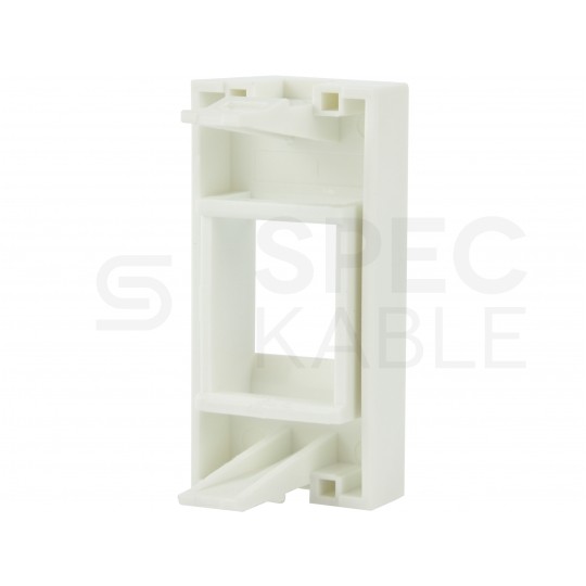 Adapter keystone pojedynczy 1M 22,5x45 biały Mediabox Alantec