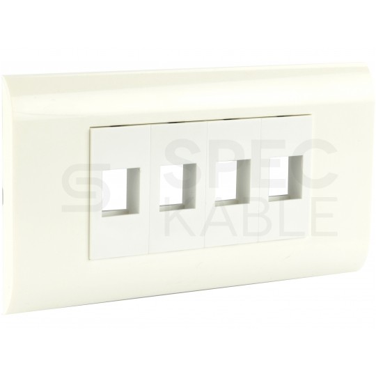 Adapter keystone pojedynczy 1M 22,5x45 biały Mediabox Alantec