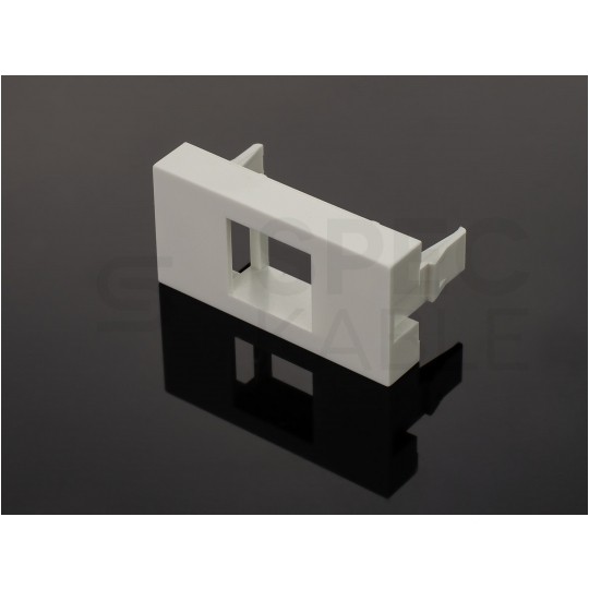 Adapter keystone pojedynczy 1M 22,5x45 biały Mediabox Alantec