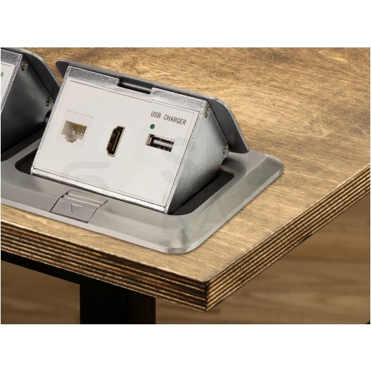 Adapter keystone pojedynczy 1M 22,5x45 biały Mediabox Alantec