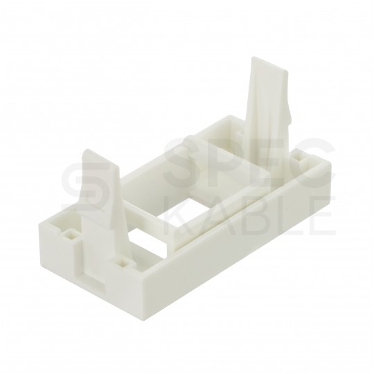 Adapter keystone pojedynczy 1M 22,5x45 biały Mediabox Alantec