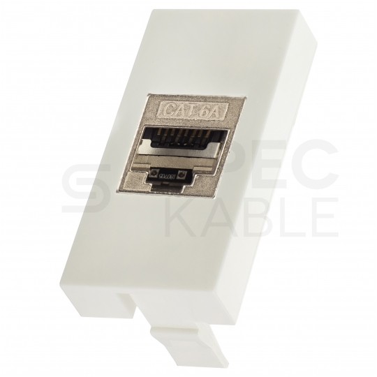 Adapter keystone pojedynczy 1M 22,5x45 biały Mediabox NEKU