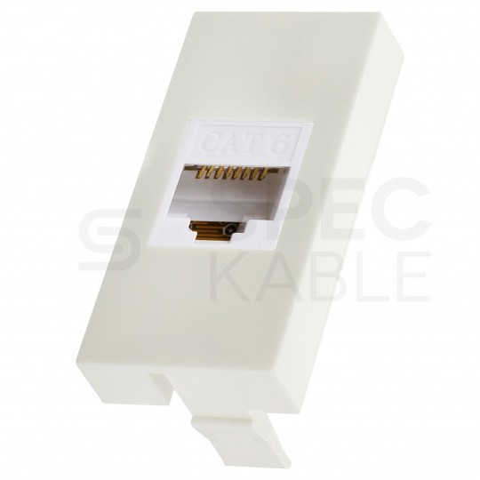 Adapter keystone pojedynczy 1M 22,5x45 biały Mediabox NEKU