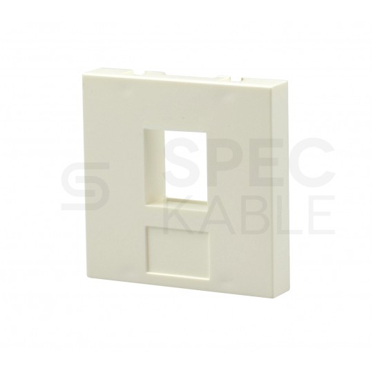 Adapter keystone pojedynczy 2M 45x45 biały Mediabox NEKU