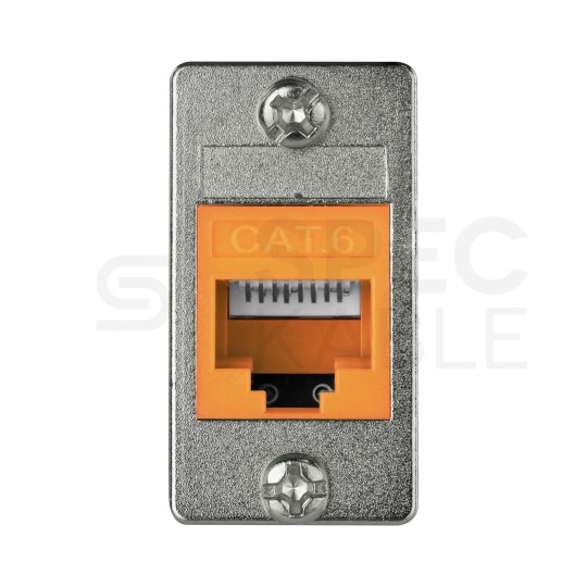 Adapter keystone pojedynczy metalowy 35,5x19,1mm montaż do obudowy NEKU