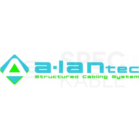 Adapter keystone pojedynczy wypukły kątowy 2M 45x45 (+ pole opisowe) biały Alantec