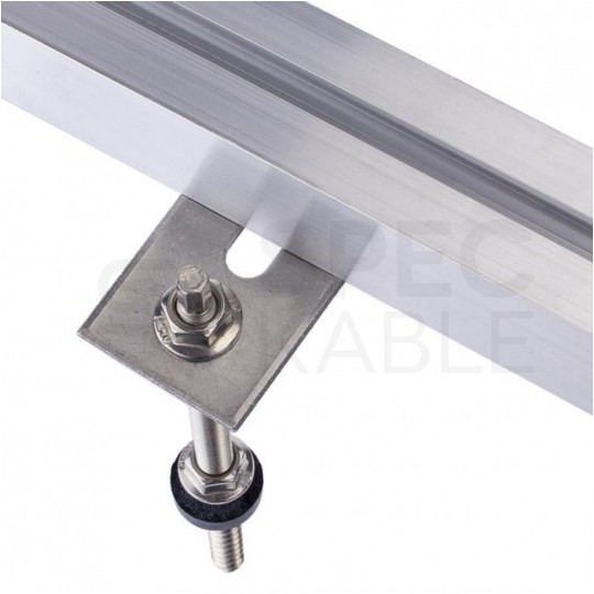 Adapter montażowy 45x80x3mm nierdzewny A2 do śrub dwugwintowych M10