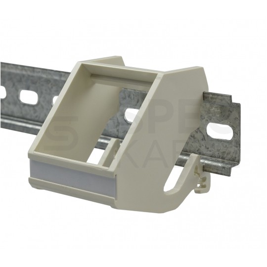Adapter montażowy dla modułu 2M 45x45 na szynę DIN TH35 biały Mediabox