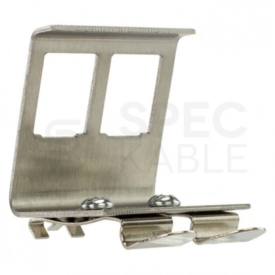 Adapter montażowy keystone podwójny na szynę DIN TH35 metalowy Alantec