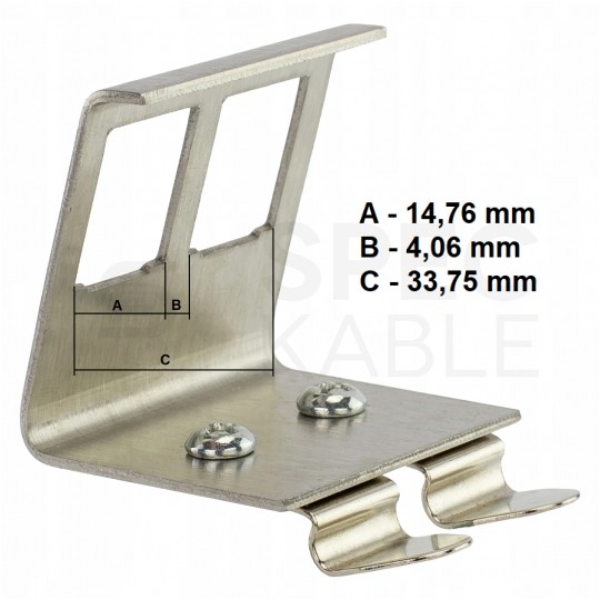 Adapter montażowy keystone podwójny na szynę DIN TH35 metalowy Alantec