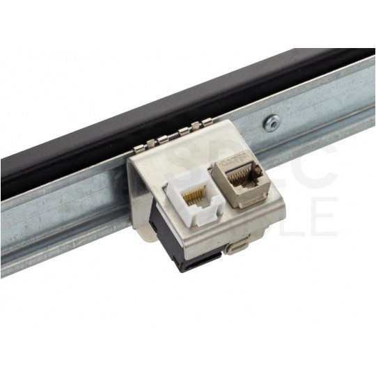 Adapter montażowy keystone podwójny na szynę DIN TH35 metalowy Alantec