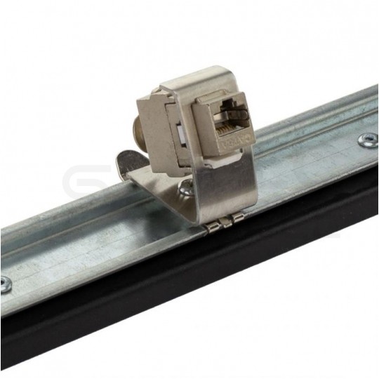 Adapter montażowy keystone pojedynczy na szynę DIN TH35 metalowy Alantec