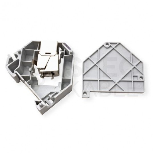 Adapter montażowy keystone pojedynczy na szyne DIN TH35 szary