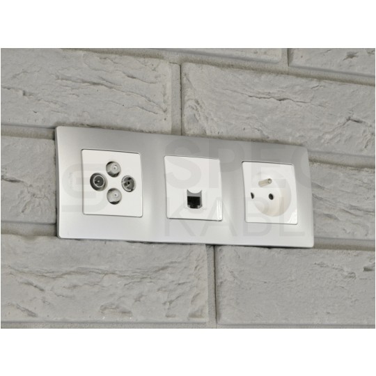 Adapter montażowy NILOE dla modułu 2M 45x45mm + zaślepka modułu biała Legrand