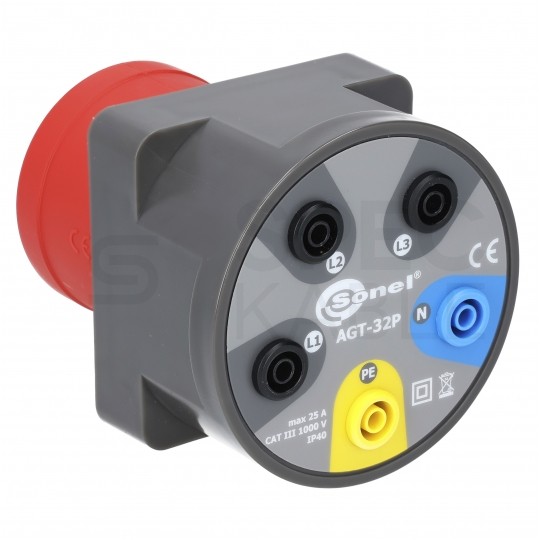 Adapter pomiarowy do gniazd siłowych 3-fazowych [5p] 32A SONEL AGT-32P