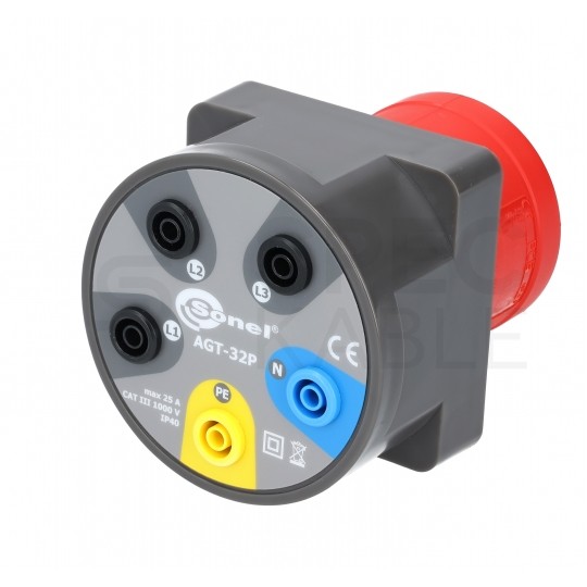 Adapter pomiarowy do gniazd siłowych 3-fazowych [5p] 32A SONEL AGT-32P