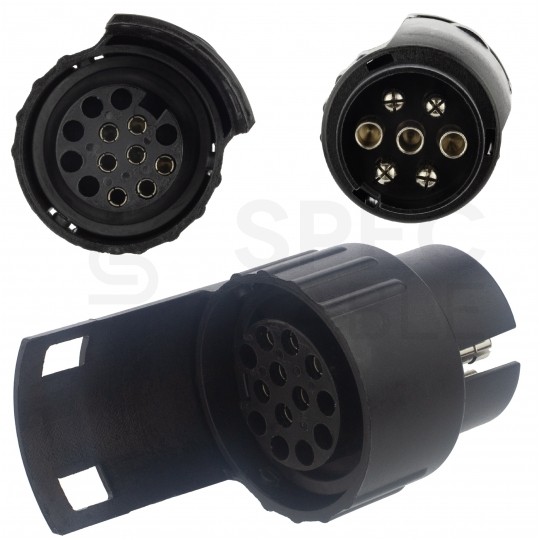 Adapter przyczepowy 12V Przejściówka 7-pin (wtyk) / 13-pin (gniazdo)