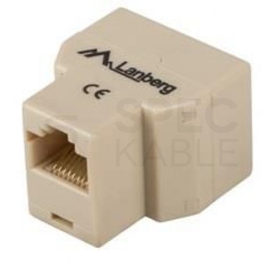 Adapter RJ45 kat.5e nieekranowany UTP 1 gniazdo / 2 gniazda do urządzeń pod RJ45 LANBERG
