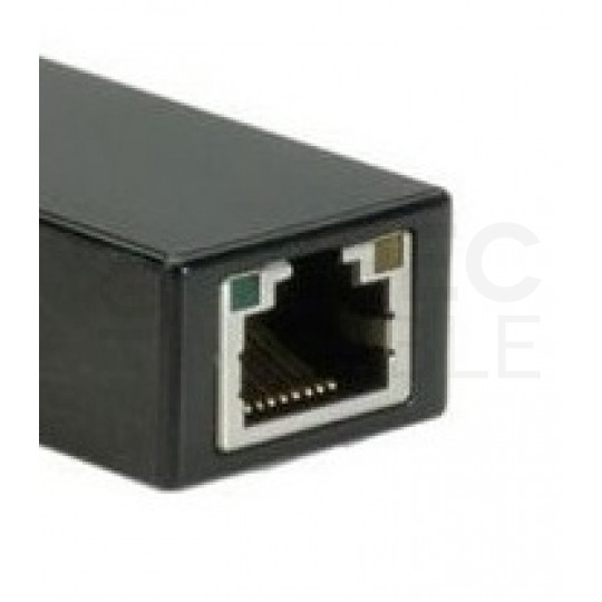 Adapter sieciowy USB 3.0 A / Gigabit Ethernet RJ45 [8p8c] (wtyk / gniazdo) srebrny 12cm