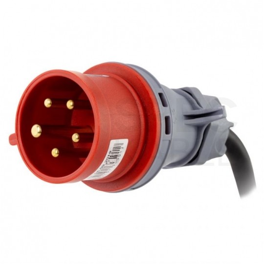 Adapter siłowy wtyk [5p] 16A / 3x gniazdo [2P+Z] 16A 230V IP44 na kablu OW 3x1,5mm2 0,5m