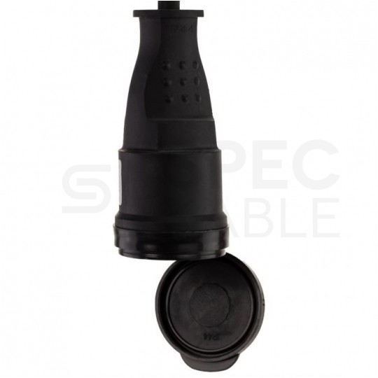 Adapter siłowy wtyk [5p] 16A / gniazdo [2P+Z] 16A 230V IP44 na kablu OW 3x1,5mm2 0,5m