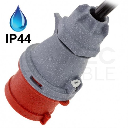 Adapter siłowy wtyk [5p] 16A / gniazdo [2P+Z] 16A 230V IP44 na kablu OW 3x1,5mm2 0,5m