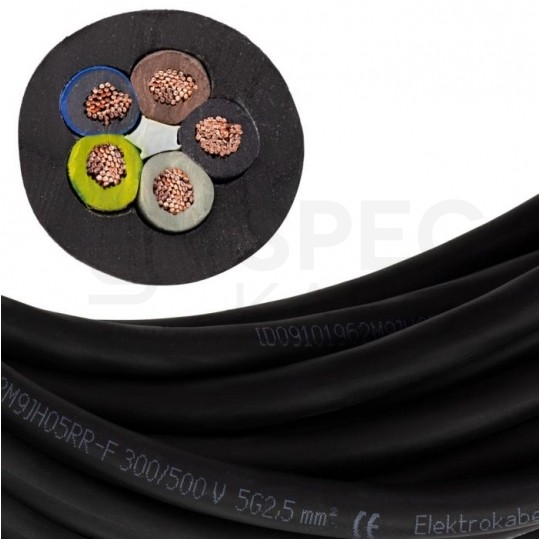 Adapter siłowy wtyk [5p] 16A / gniazdo [5p] 32A 400V IP44 na kablu OW 5x2,5mm2 0,5m