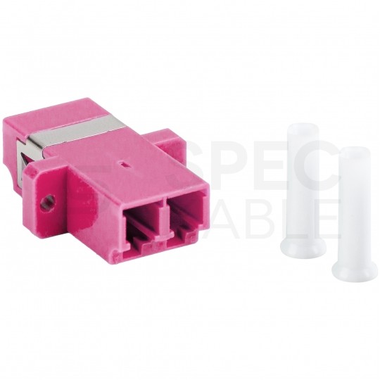 Adapter światłowodowy FO MM duplex LC/UPC-LC/UPC magenta OM4 LANBERG
