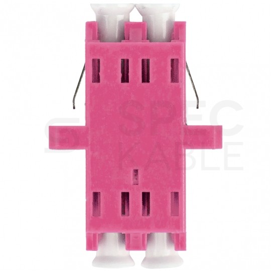 Adapter światłowodowy FO MM duplex LC/UPC-LC/UPC magenta OM4 LANBERG