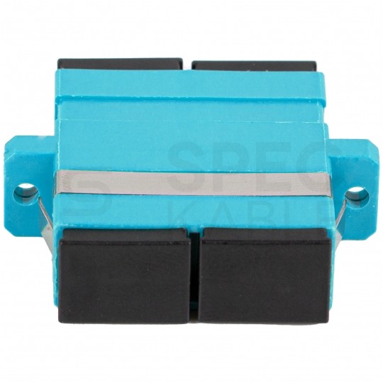 Adapter światłowodowy FO MM duplex SC/UPC-SC/UPC aqua OM3 LANBERG