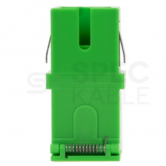 Adapter światlowodowy FO SM simplex SC/APC-SC/APC SLIM z klapką zabezpieczajacą