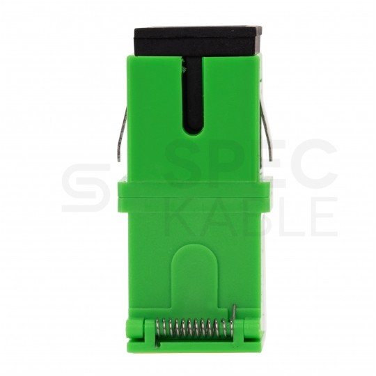 Adapter światlowodowy FO SM simplex SC/APC-SC/APC SLIM z klapką zabezpieczajacą