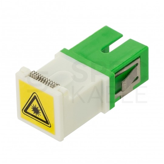 Adapter światlowodowy FO SM simplex SC/APC-SC/APC SLIM z klapką zabezpieczajacą TLC