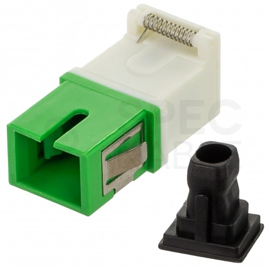 Adapter światlowodowy FO SM simplex SC/APC-SC/APC SLIM z klapką zabezpieczajacą TLC