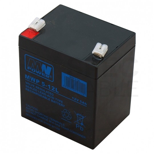 Akumulator AGM do systemów alarmowych 12V 5Ah MWP bezobsługowy MW Power