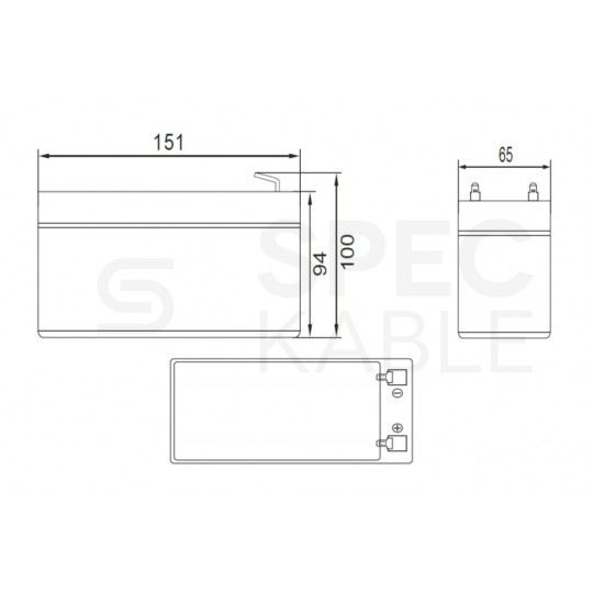 Akumulator AGM do zasilacza UPS 12V 10Ah bezobsługowy (Faston 187) VOLT OPTI