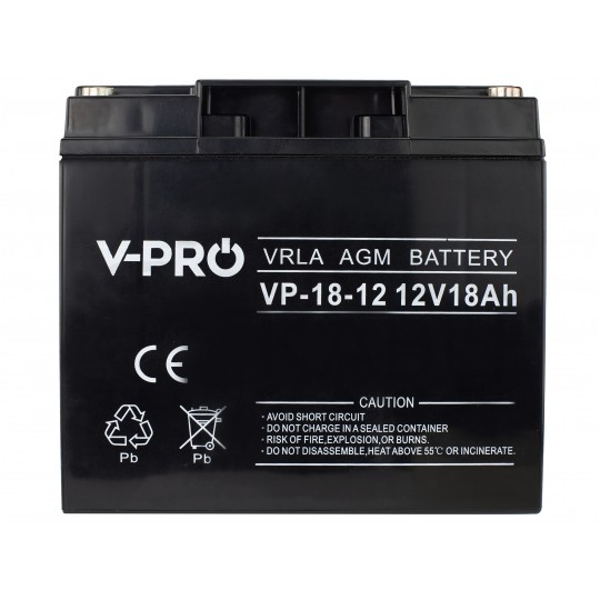 Akumulator AGM do zasilacza UPS 12V 18Ah bezobsługowy (śruba M5) VOLT VPRO